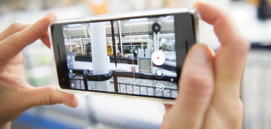 Filming on a mobile phone