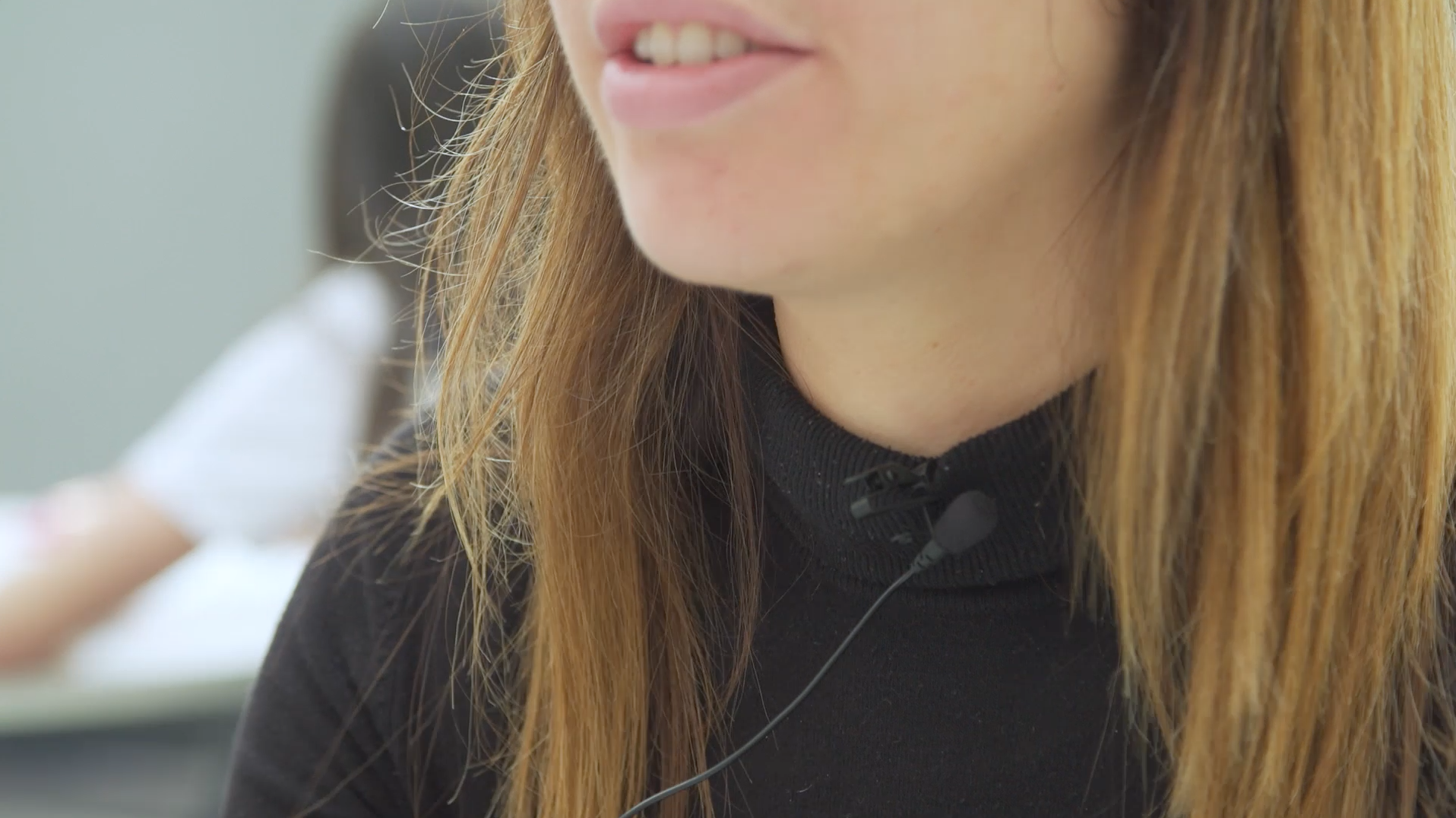 Closeup of a clip mic